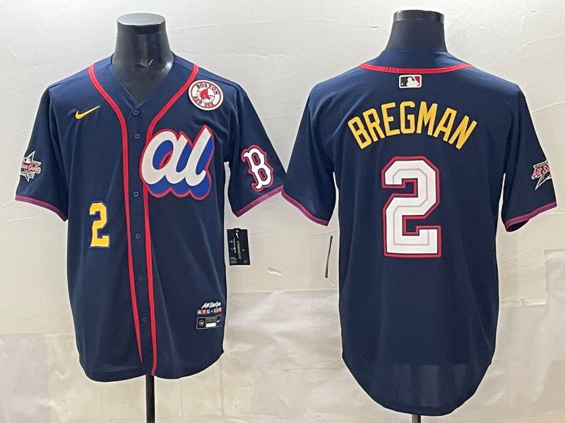 Men 2025 Boston Red Sox #2 Bregman Drak Blue All star Nike MLB Jersey style 07->boston red sox->MLB Jersey